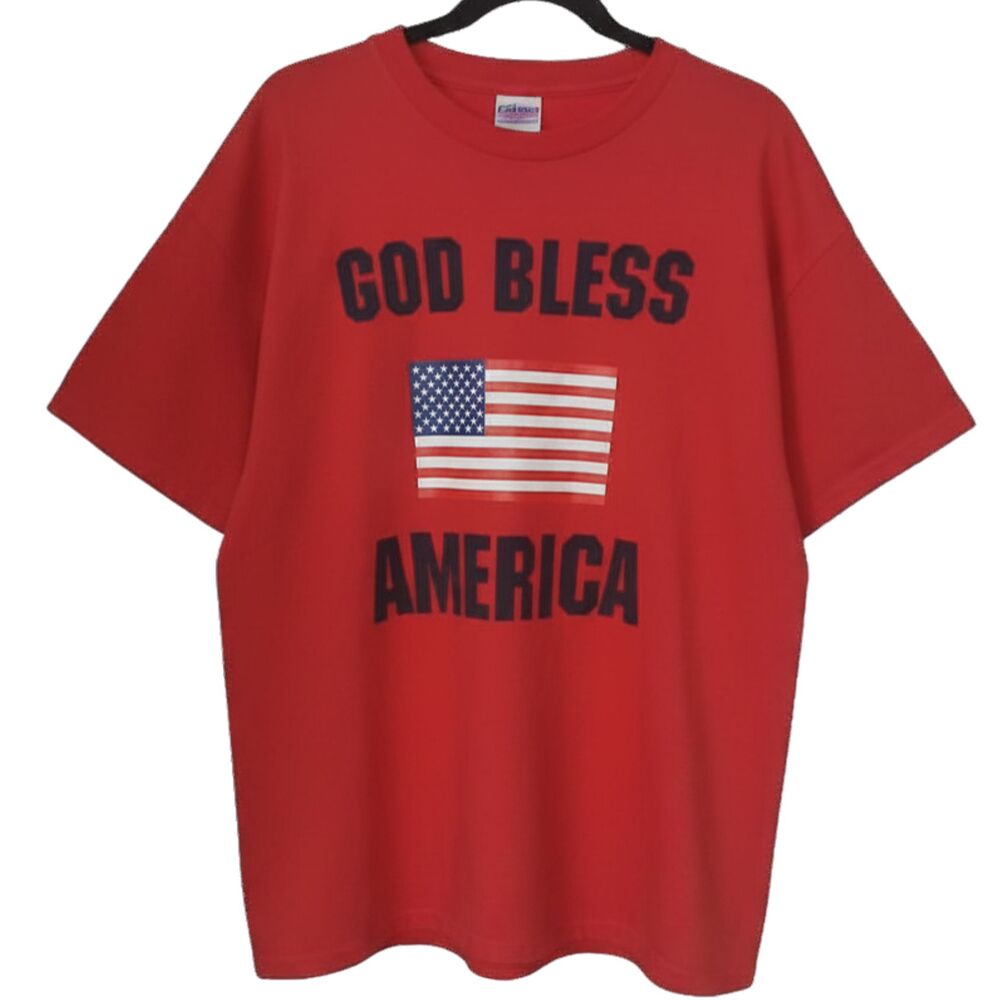GOD BLESS AMERICA RED T-SHIRT